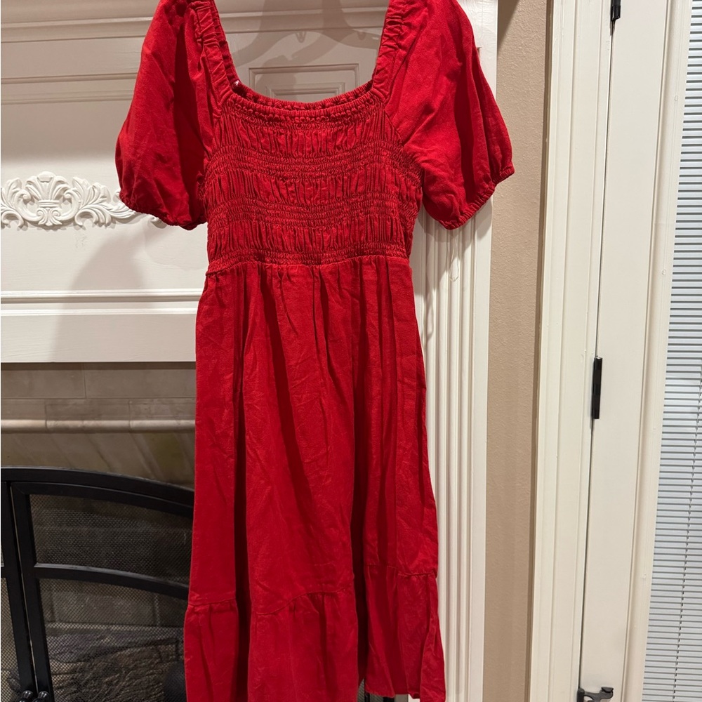 Isabel Maternity by Ingrid & Isabel Red Midi Dress